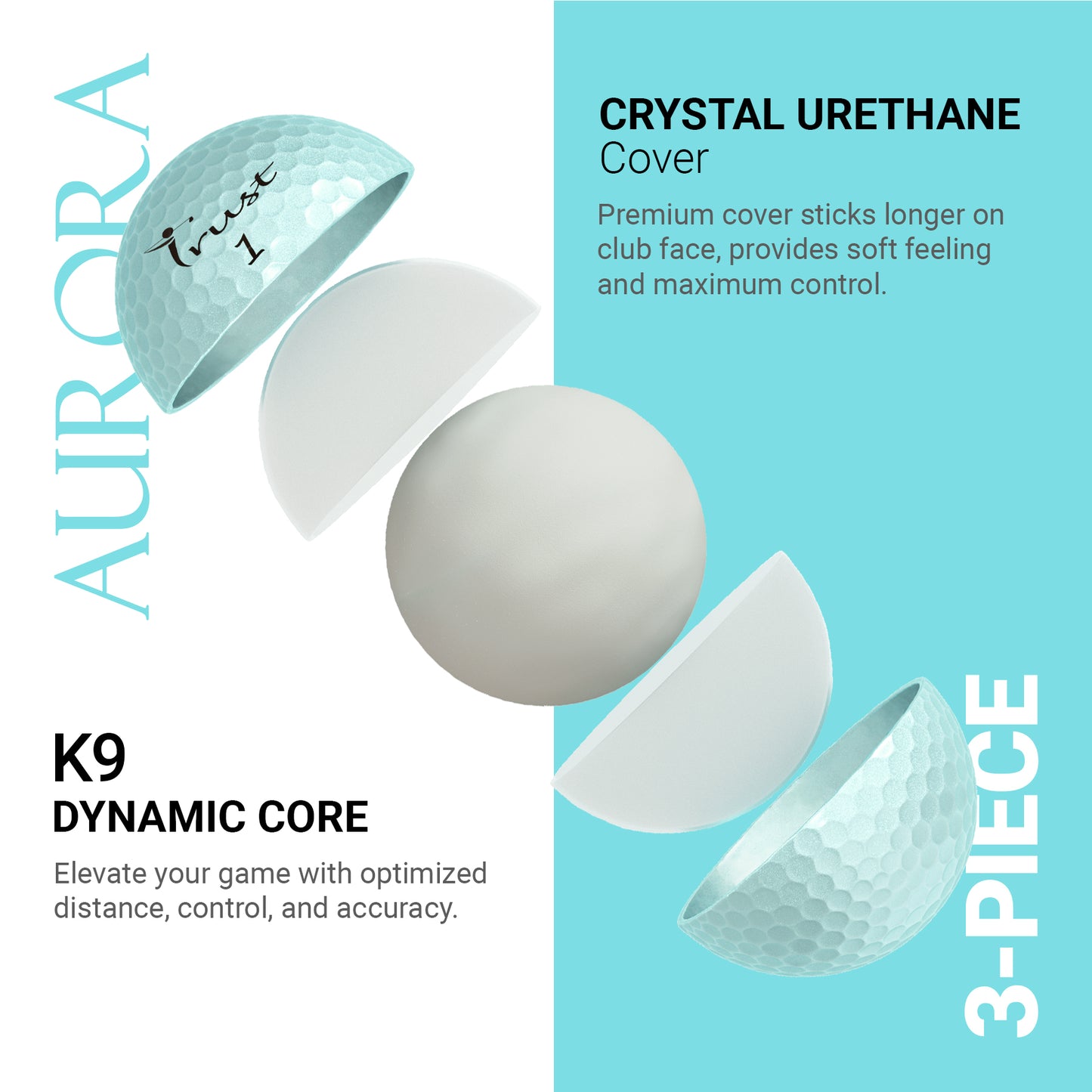 Trust Aurora & Rosa: Premium Crystal Urethane Golf Ball