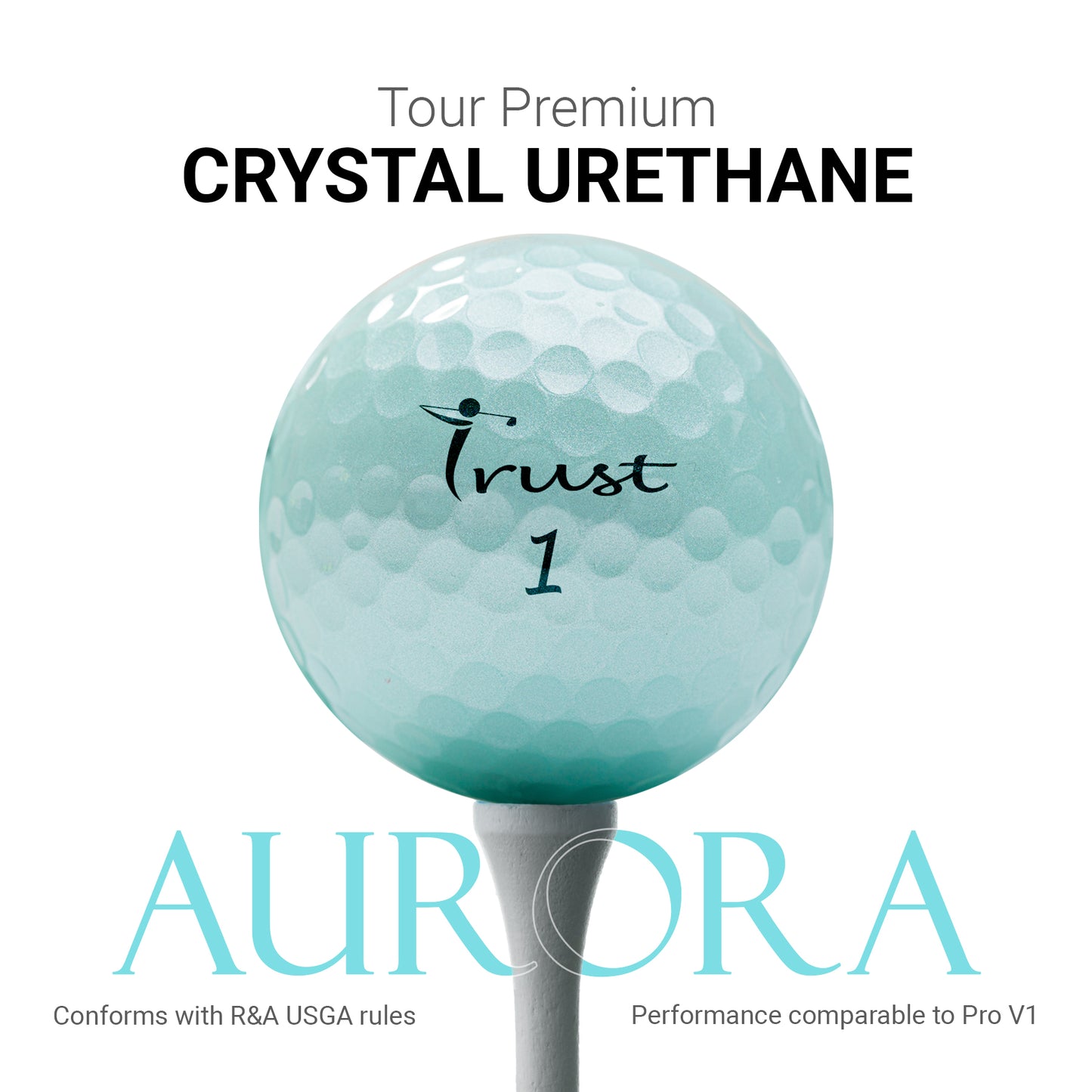 Trust Aurora & Rosa: Premium Crystal Urethane Golf Ball